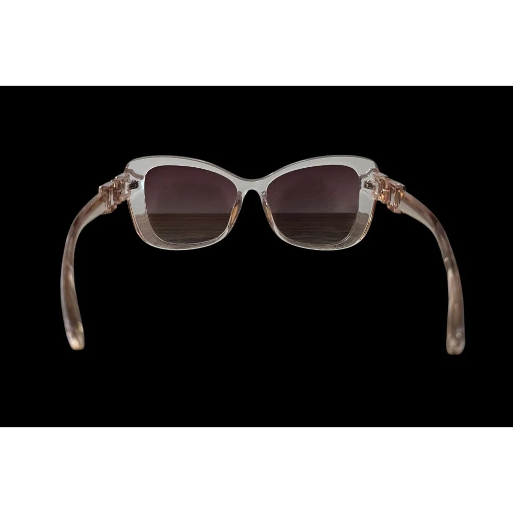 Women's Fashion Clear‎ Brown Cat Eye Glasses One Size
